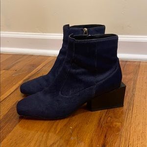 Kurt Lyle Pony Hair Blue Booties